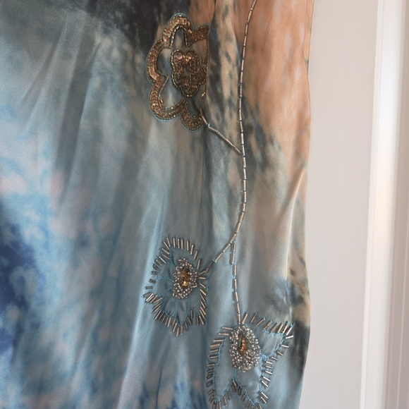 Urban Outfitters Blue and Tan Maxi Dress - Picture 2 of 6